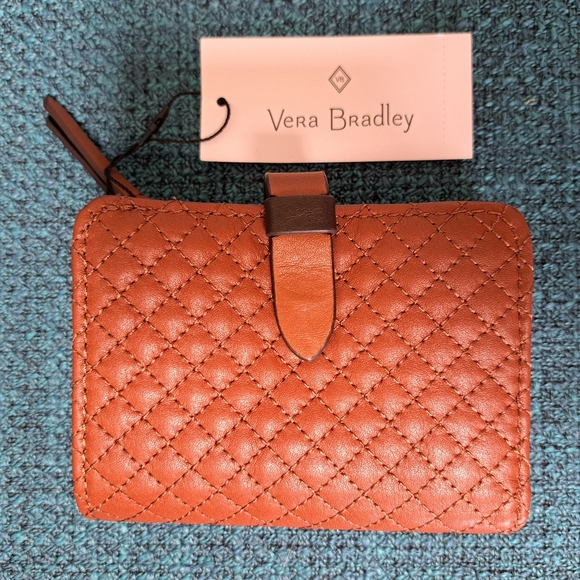 NWT Vera Bradley Leather Carryall Tote & Wallet Set - Picture 10 of 13